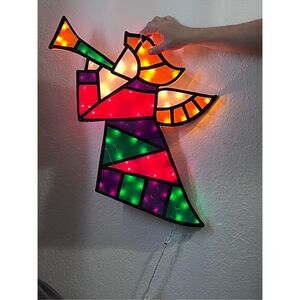 Set of 3 Impact Plastics Stained Glass Christmas Angel - 22" - Indoor/Outdoor